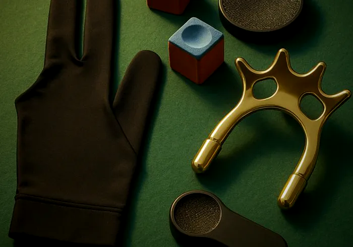 Pool Hand Chalk: Cone Chalk, Talc and Gloves