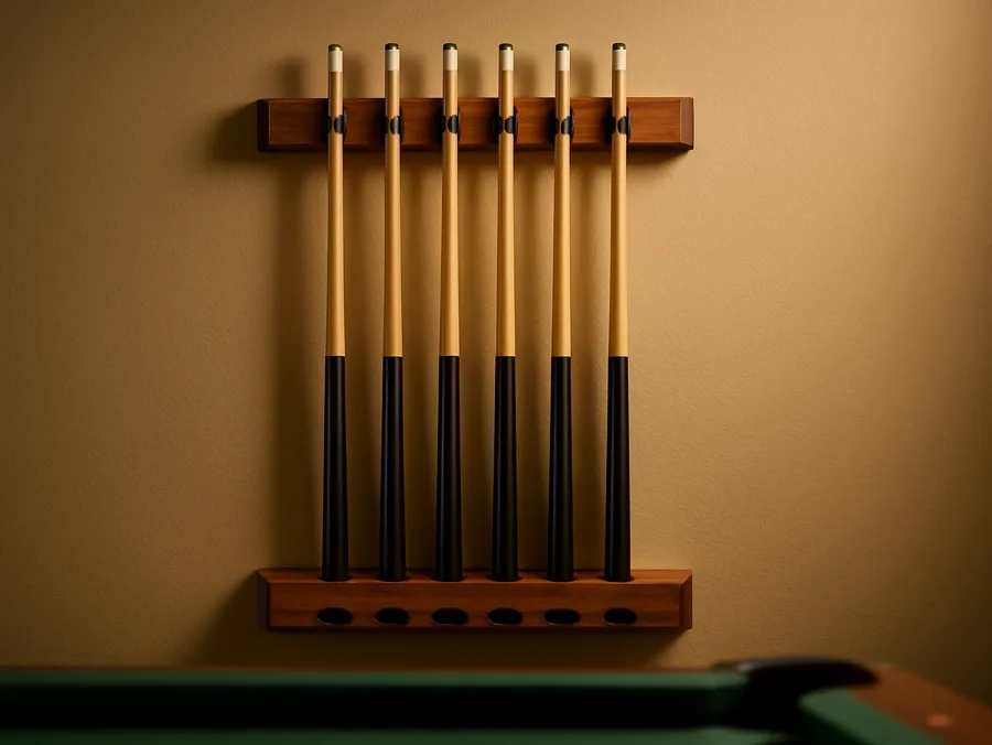 EXTCCT Wall-Mount Cue Rack, 8 Cues